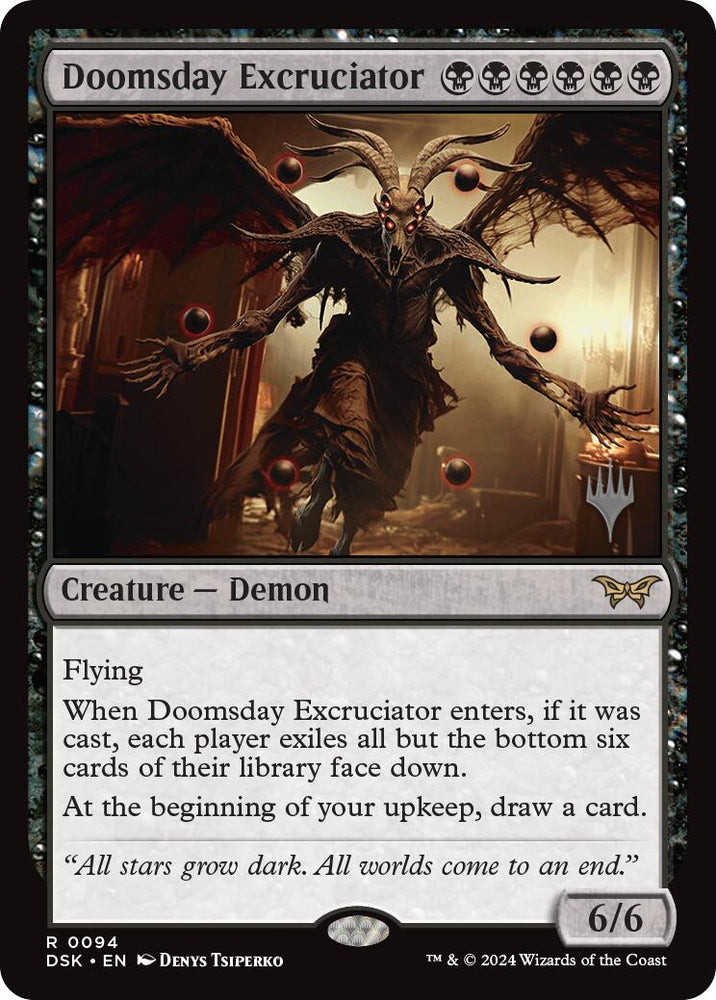 Doomsday Excruciator (Promo Pack) [Duskmourn: House of Horror Promos] Magic: The Gathering