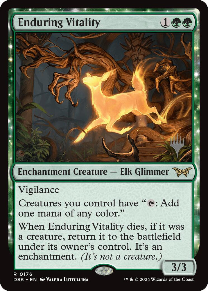 Enduring Vitality (Promo Pack) [Duskmourn: House of Horror Promos] Magic: The Gathering