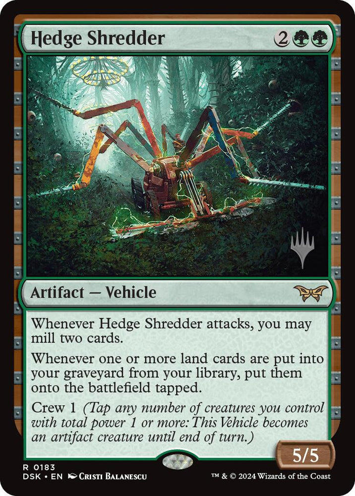 Hedge Shredder (Promo Pack) [Duskmourn: House of Horror Promos] Magic: The Gathering