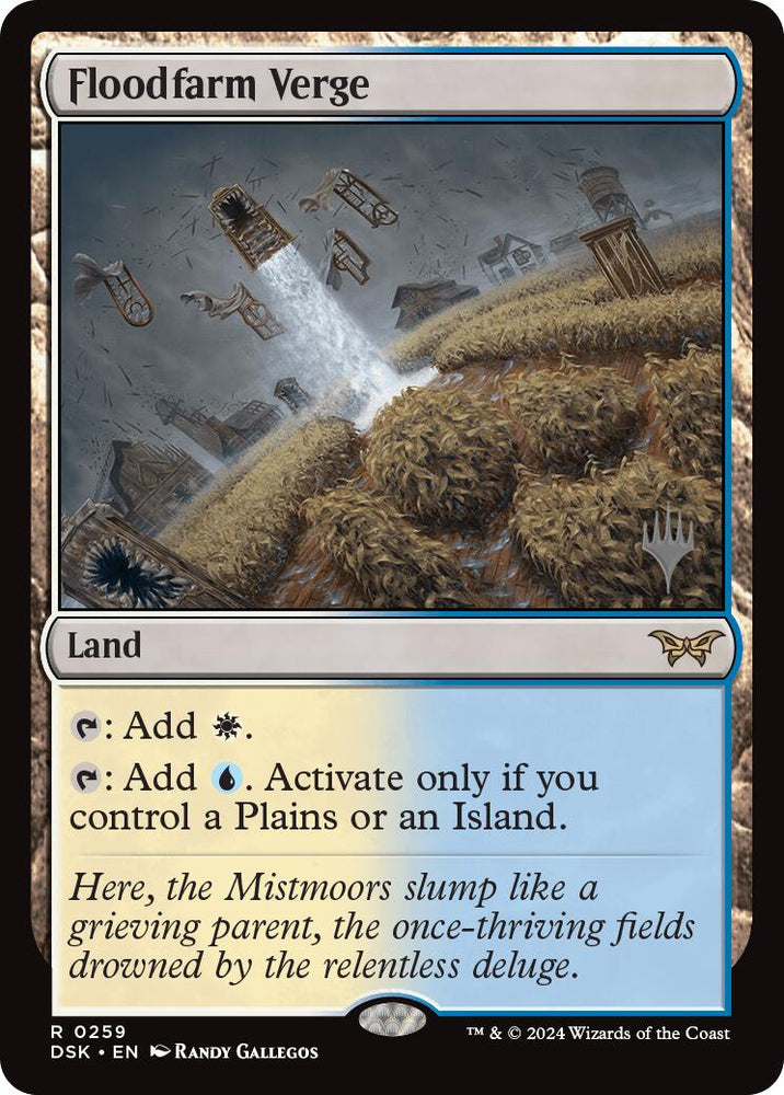 Floodfarm Verge (Promo Pack) [Duskmourn: House of Horror Promos] Magic: The Gathering