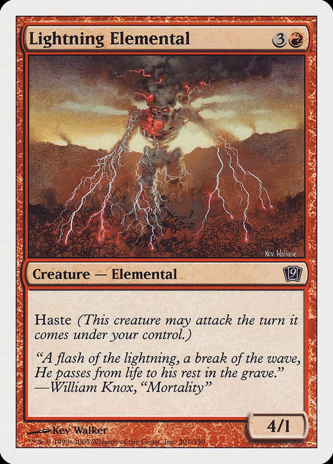Lightning Elemental [Ninth Edition] Magic: The Gathering