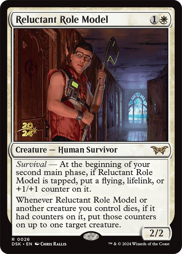 Reluctant Role Model (0026) [Duskmourn: House of Horror Prerelease Promos] Magic: The Gathering