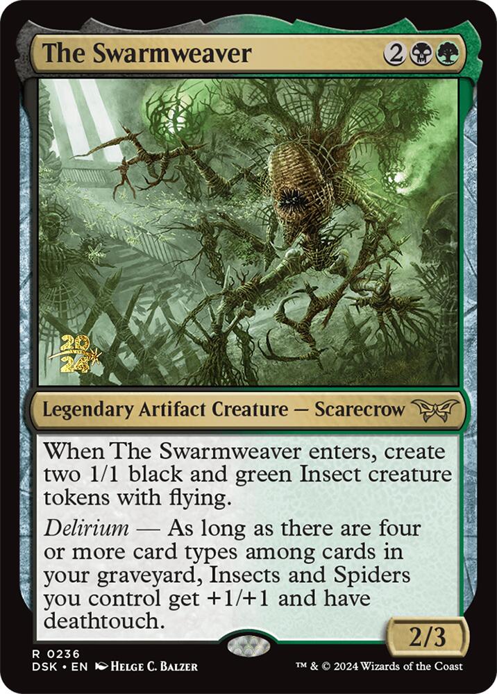The Swarmweaver (0236) [Duskmourn: House of Horror Prerelease Promos] Magic: The Gathering