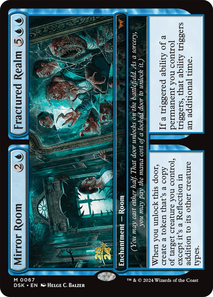Mirror Room // Fractured Realm [Duskmourn: House of Horror Prerelease Promos] Magic: The Gathering