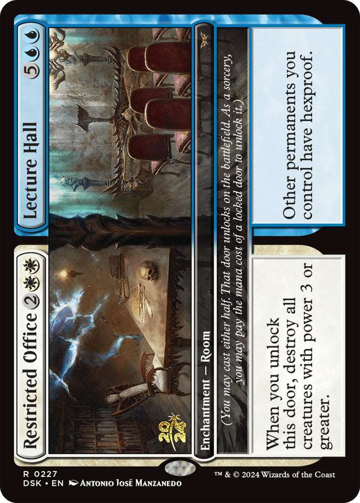 Restricted Office // Lecture Hall [Duskmourn: House of Horror Prerelease Promos] Magic: The Gathering