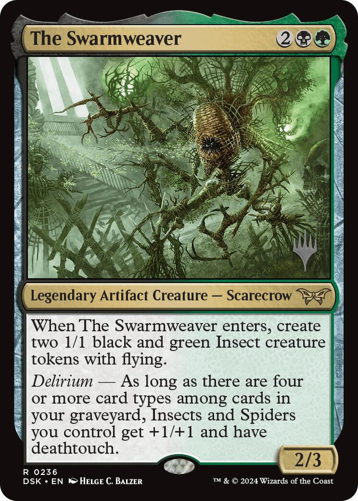 The Swarmweaver (0236) (Promo Pack) [Duskmourn: House of Horror Promos] Magic: The Gathering