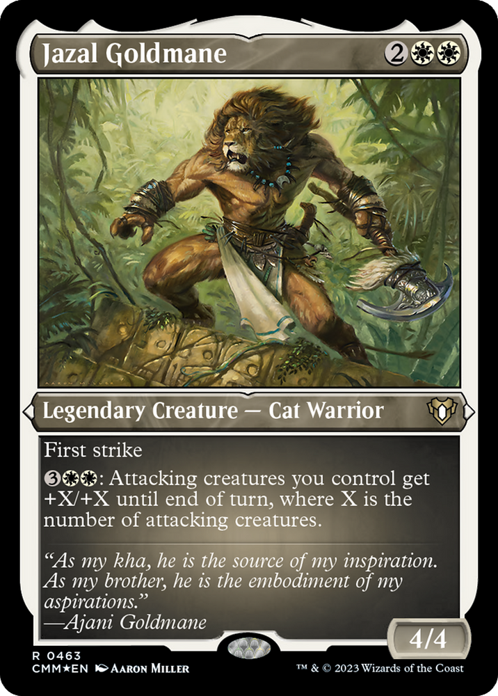Jazal Goldmane (Foil Etched) [Commander Masters] Magic: The Gathering