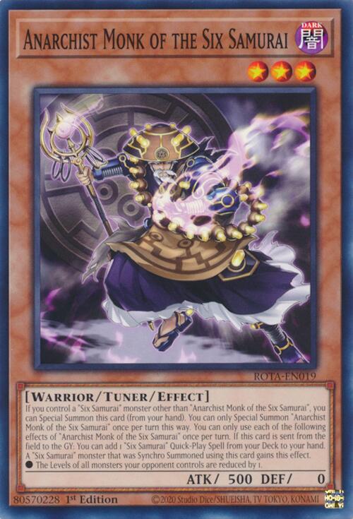 Anarchist Monk of the Six Samurai [ROTA-EN019] Common Yu-Gi-Oh!