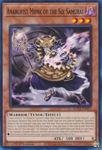 Anarchist Monk of the Six Samurai [ROTA-EN019] Common Yu-Gi-Oh!