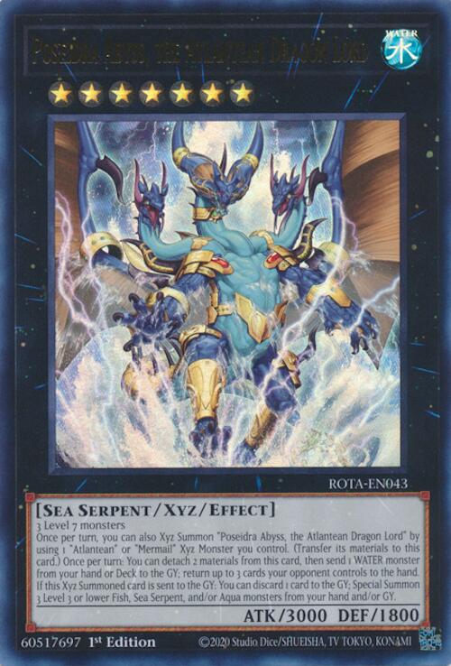 Poseidra Abyss, the Atlantean Dragon Lord [ROTA-EN043] Ultra Rare - Yugioh Cards For Your TCG Needs!