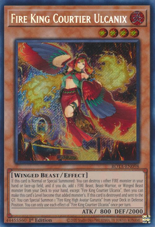 Fire King Courtier Ulcanix [ROTA-EN098] Secret Rare - Yugioh Cards For Your TCG Needs!
