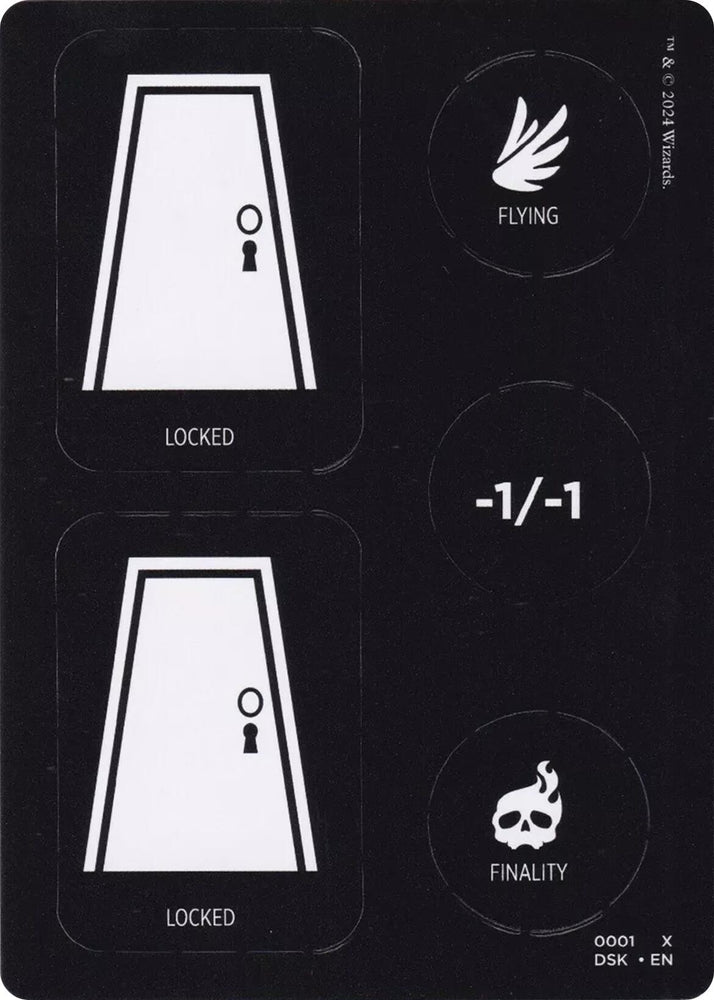 Punch Card Token (1 // 2) [Duskmourn: House of Horror Tokens] Magic: The Gathering