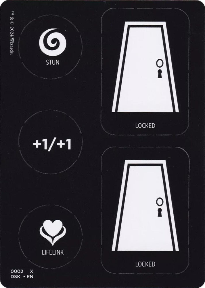 Punch Card Token (1 // 2) [Duskmourn: House of Horror Tokens] Magic: The Gathering