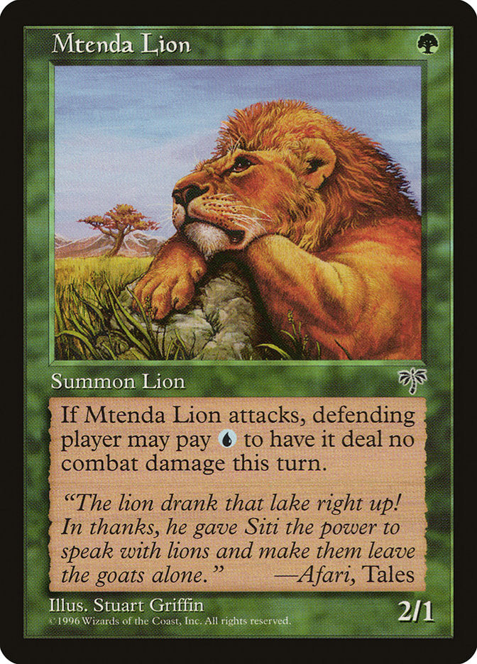 Mtenda Lion [Mirage] Magic: The Gathering