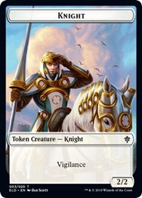Knight // Food (17) Double-Sided Token [Throne of Eldraine Tokens] Magic: The Gathering