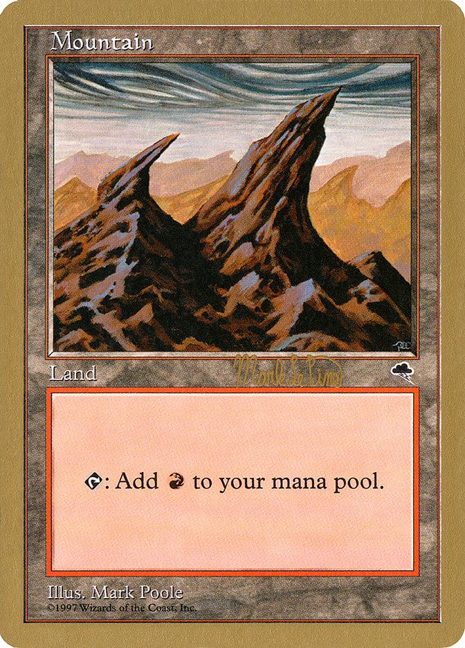 Mountain (mlp344) (Mark Le Pine) [World Championship Decks 1999] Magic: The Gathering