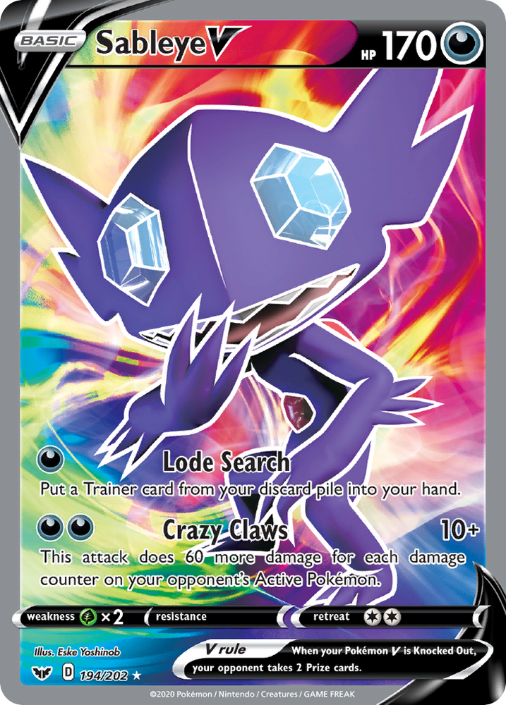 Sableye V (194/202) [Sword & Shield: Base Set] Pokémon