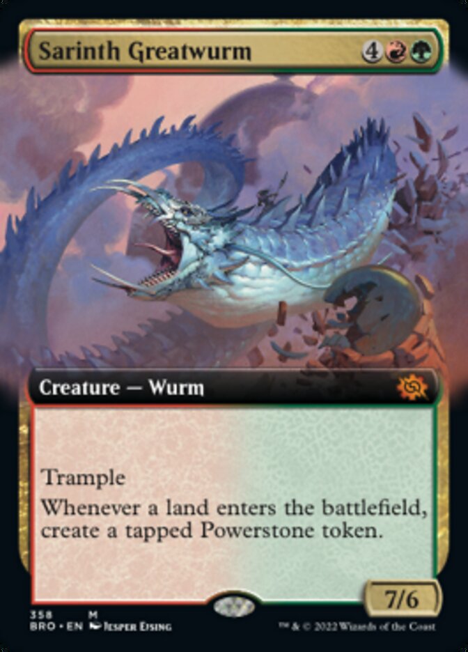 Sarinth Greatwurm (Extended Art) [The Brothers' War] Magic: The Gathering