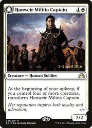 Hanweir Militia Captain // Westvale Cult Leader [Shadows over Innistrad Prerelease Promos] Magic: The Gathering