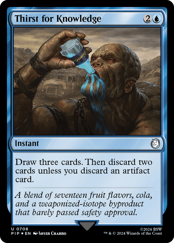 Thirst for Knowledge (Surge Foil) [Fallout] Magic: The Gathering