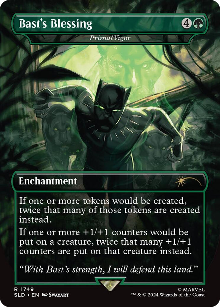 Bast's Blessing - Primal Vigor (Rainbow Foil) [Secret Lair Drop Series] Magic: The Gathering