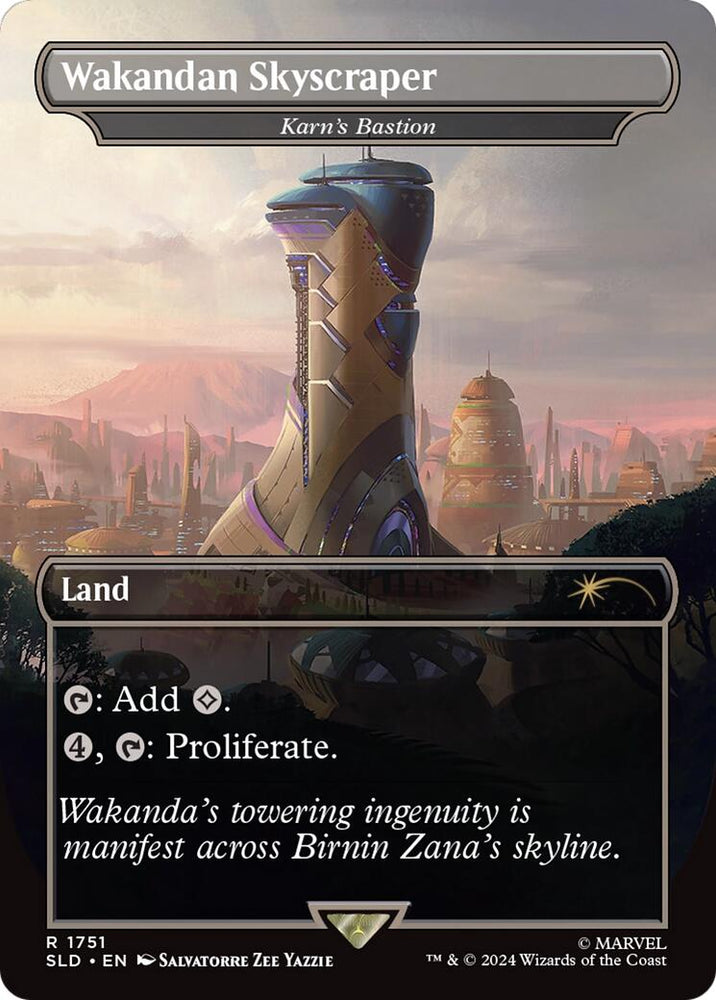 Wakandan Skyscraper - Karn's Bastion [Secret Lair Drop Series] Magic: The Gathering