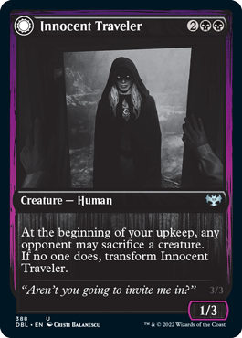 Innocent Traveler // Malicious Invader [Innistrad: Double Feature] Magic: The Gathering