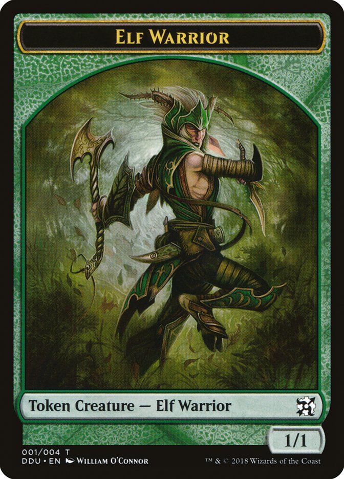 Elf Warrior Token [Duel Decks: Elves vs. Inventors Tokens] Magic: The Gathering