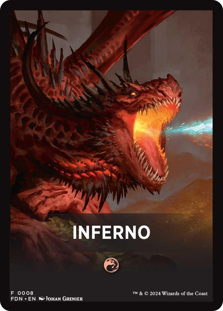 Inferno Theme Card [Foundations Tokens] Magic: The Gathering