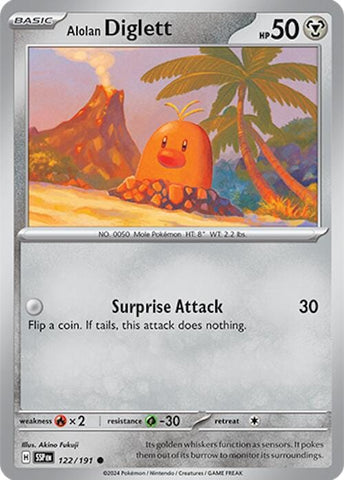 Alolan Diglett (122/191) [Scarlet & Violet: Surging Sparks] - Pokemon Cards For Your TCG Needs!