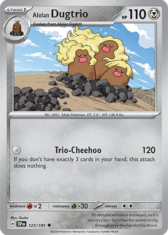 Alolan Dugtrio (123/191) [Scarlet & Violet: Surging Sparks] - Pokemon Cards For Your TCG Needs!