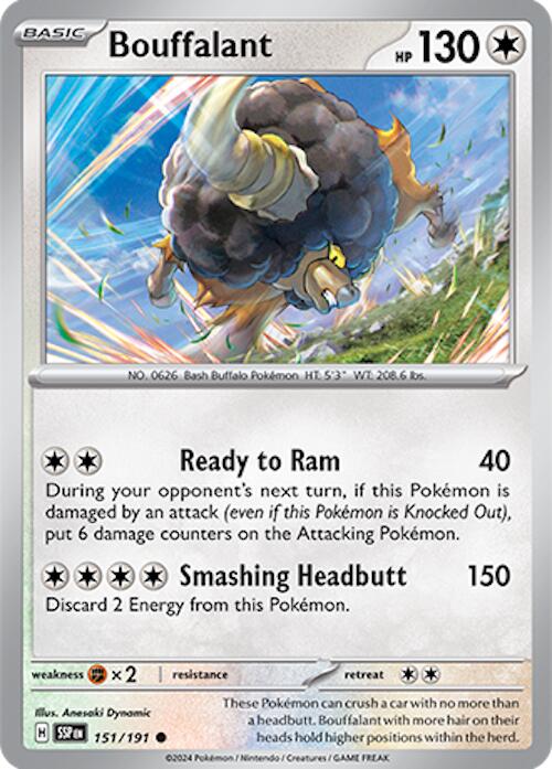 Bouffalant (151/191) [Scarlet & Violet: Surging Sparks] Pokémon
