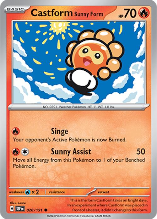 Castform Sunny Form (020/191) [Scarlet & Violet: Surging Sparks] Pokémon