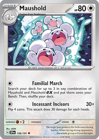 Maushold (158/191) [Scarlet & Violet: Surging Sparks] - Pokemon Cards For Your TCG Needs! Pokémon