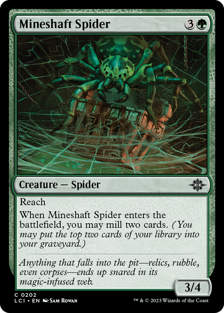 Mineshaft Spider [The Lost Caverns of Ixalan] Magic: The Gathering