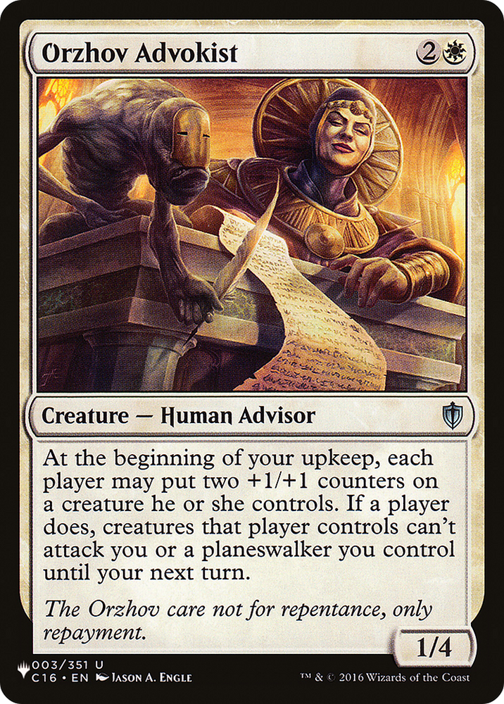 Orzhov Advokist [The List] Magic: The Gathering