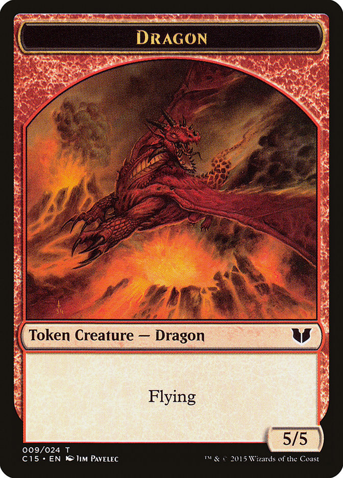 Dragon // Dragon Double-Sided Token [Commander 2015 Tokens] Magic: The Gathering