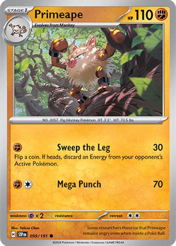 Primeape (099/191) [Scarlet & Violet: Surging Sparks] - Pokemon Cards For Your TCG Needs!