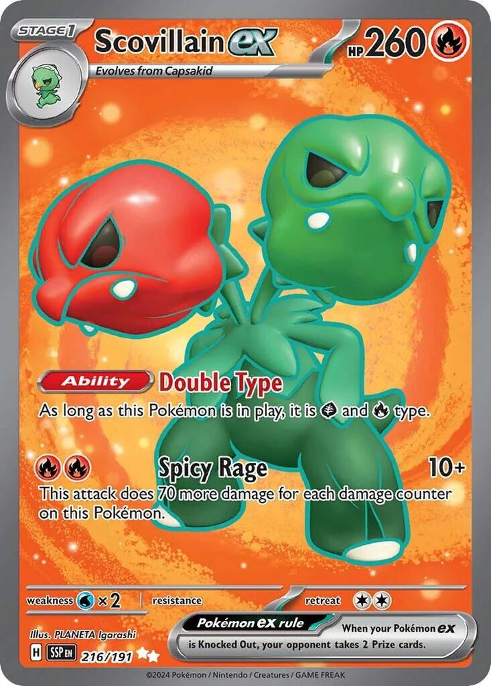 Scovillain ex (216/191) [Scarlet & Violet: Surging Sparks] Pokémon