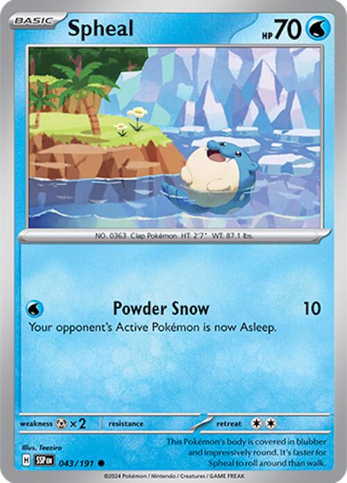 Spheal (043/191) [Scarlet & Violet: Surging Sparks] - Pokemon Cards For Your TCG Needs!