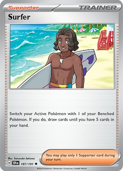 Surfer (187/191) [Scarlet & Violet: Surging Sparks] - Pokemon Cards For Your TCG Needs!