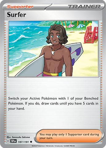 Surfer (187/191) [Scarlet & Violet: Surging Sparks] - Pokemon Cards For Your TCG Needs!
