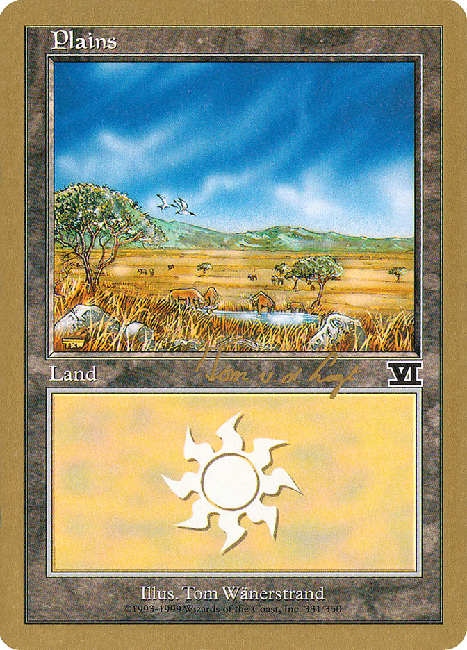 Plains (tvdl331) (Tom van de Logt) [World Championship Decks 2000] Magic: The Gathering