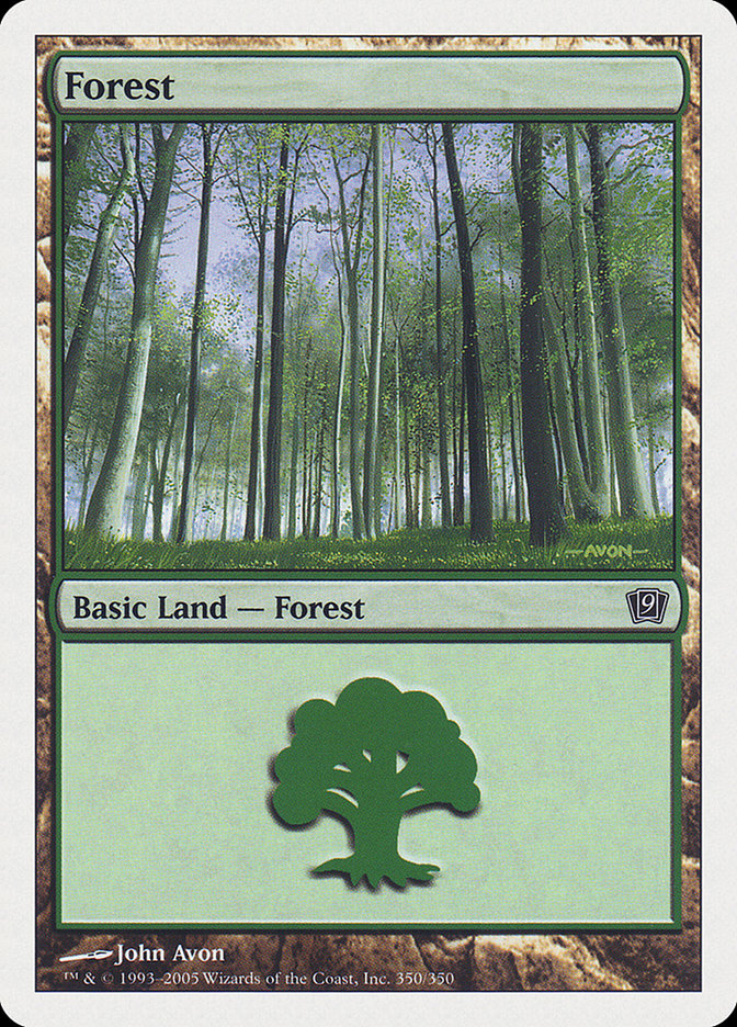 Forest (350) [Ninth Edition] Magic: The Gathering