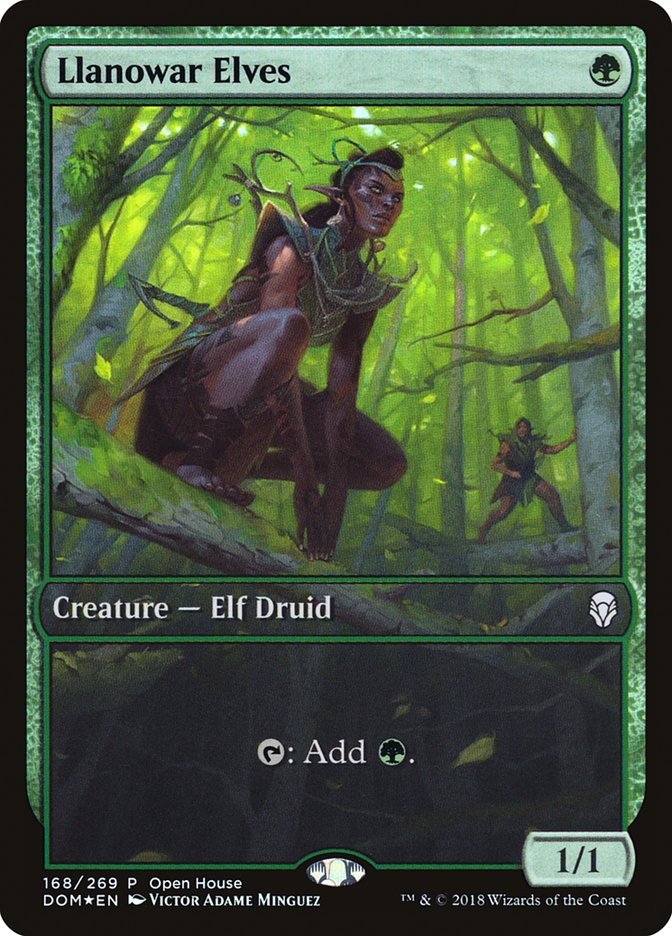 Llanowar Elves (Open House) [Dominaria Promos] Magic: The Gathering