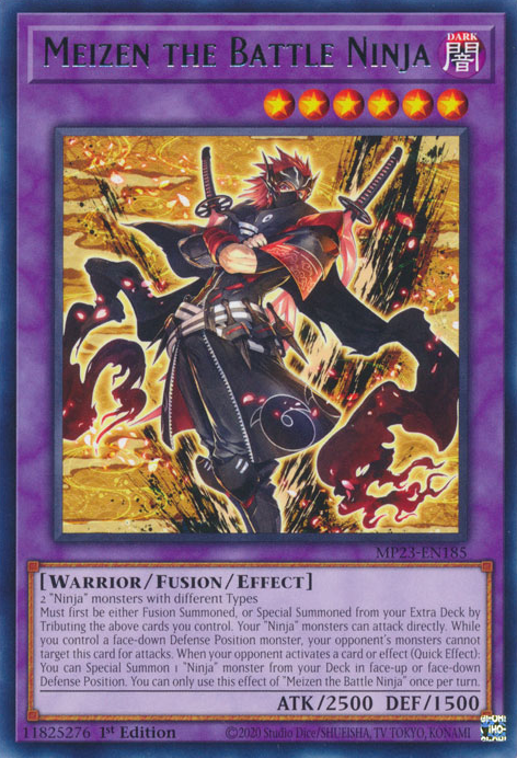 Meizen the Battle Ninja [MP23-EN185] Rare - Yugioh Cards For Your TCG Needs!