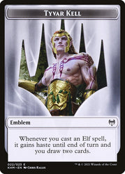 Dwarf Berserker // Tyvar Kell Emblem Double-Sided Token [Kaldheim Tokens] Magic: The Gathering