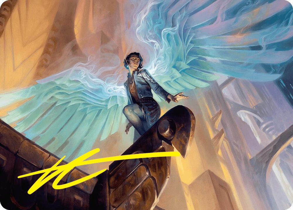 Giada, Font of Hope Art Card (20/54) (Gold-Stamped Signature) [Foundations Art Series] Magic: The Gathering