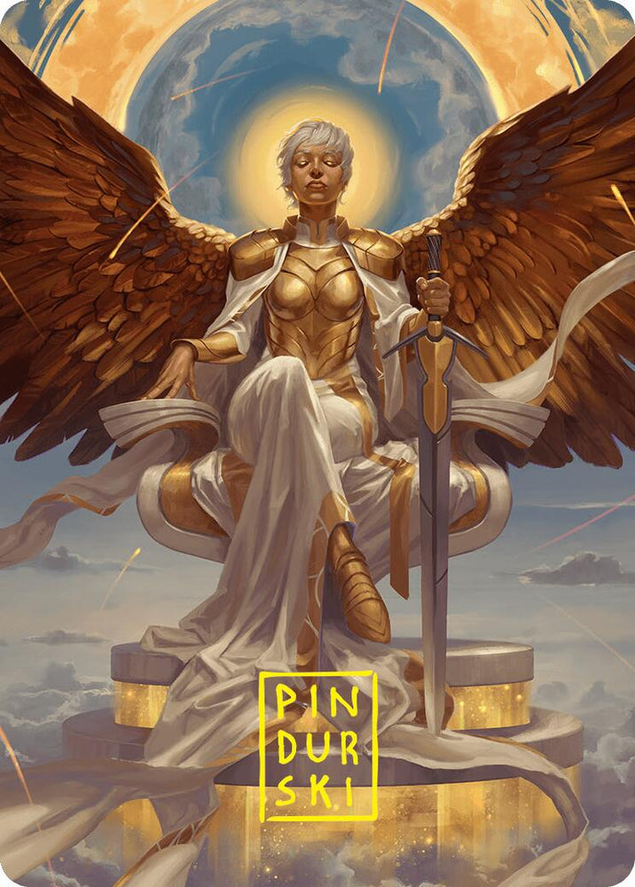 Herald of Eternal Dawn Art Card (27/54) (Gold-Stamped Signature) [Foundations Art Series] Magic: The Gathering