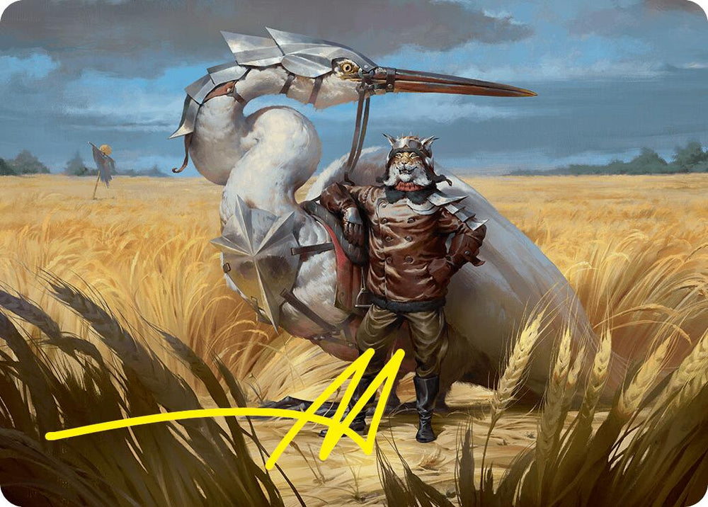 Skyknight Squire Art Card (4/54) (Gold-Stamped Signature) [Foundations Art Series] Magic: The Gathering